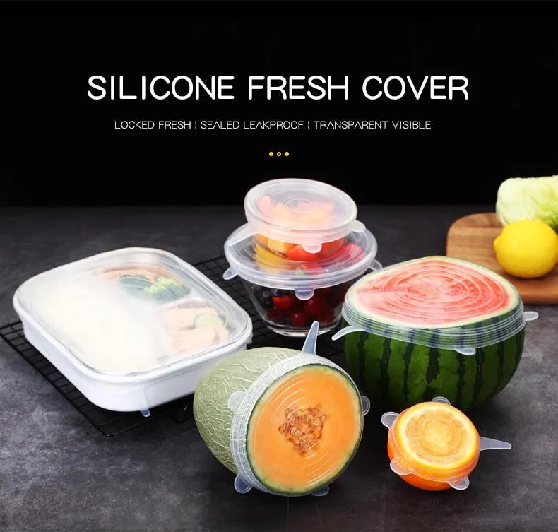 Silicone Stretch Lids - Set For 6