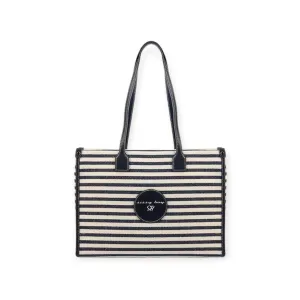 Sissy Boy LOVE IS LINED Striped Textile Tote Bag With Printed Sissy Boy Branding