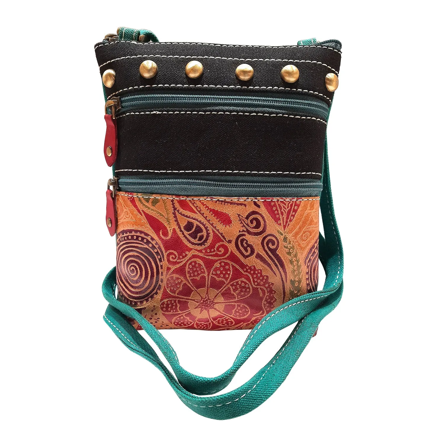 Sling Bag in Canvas & Leather