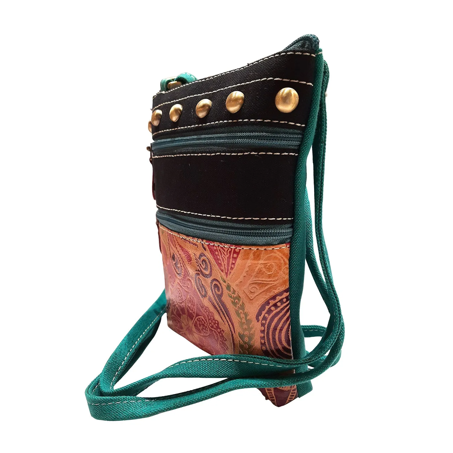 Sling Bag in Canvas & Leather