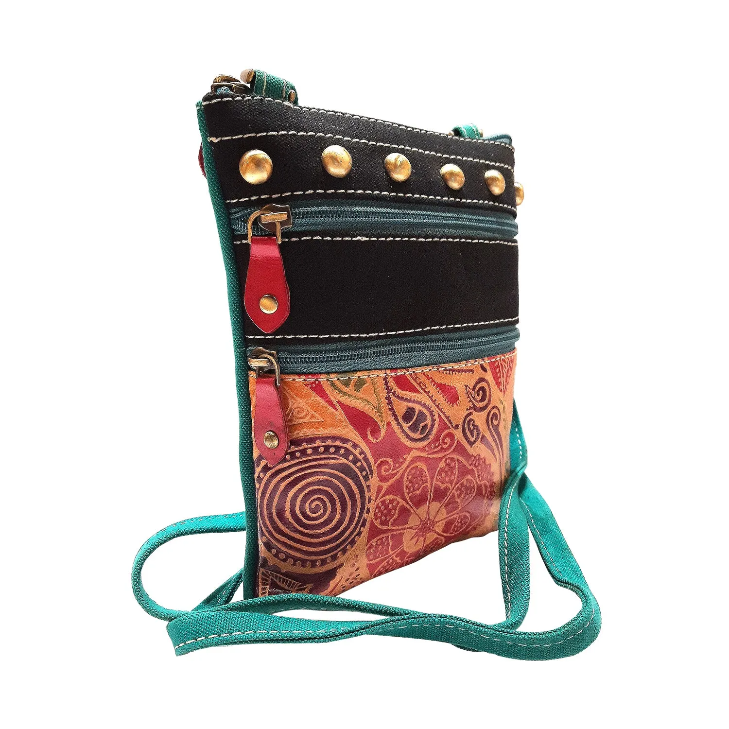 Sling Bag in Canvas & Leather