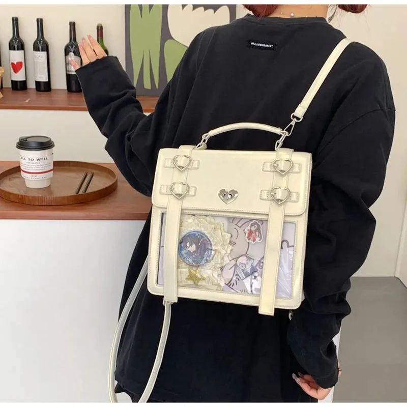 Sohiwoo JK Uniform Backpacks Women Y2K Subculture PU Satchels Aesthetic Designer Mochilas Para Mujer Daily Students Ita Bag Female