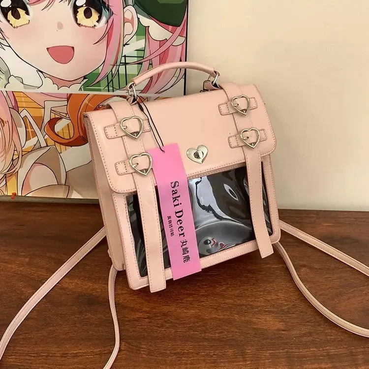 Sohiwoo JK Uniform Backpacks Women Y2K Subculture PU Satchels Aesthetic Designer Mochilas Para Mujer Daily Students Ita Bag Female