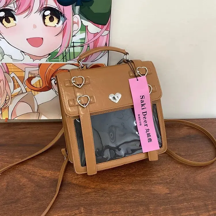 Sohiwoo JK Uniform Backpacks Women Y2K Subculture PU Satchels Aesthetic Designer Mochilas Para Mujer Daily Students Ita Bag Female
