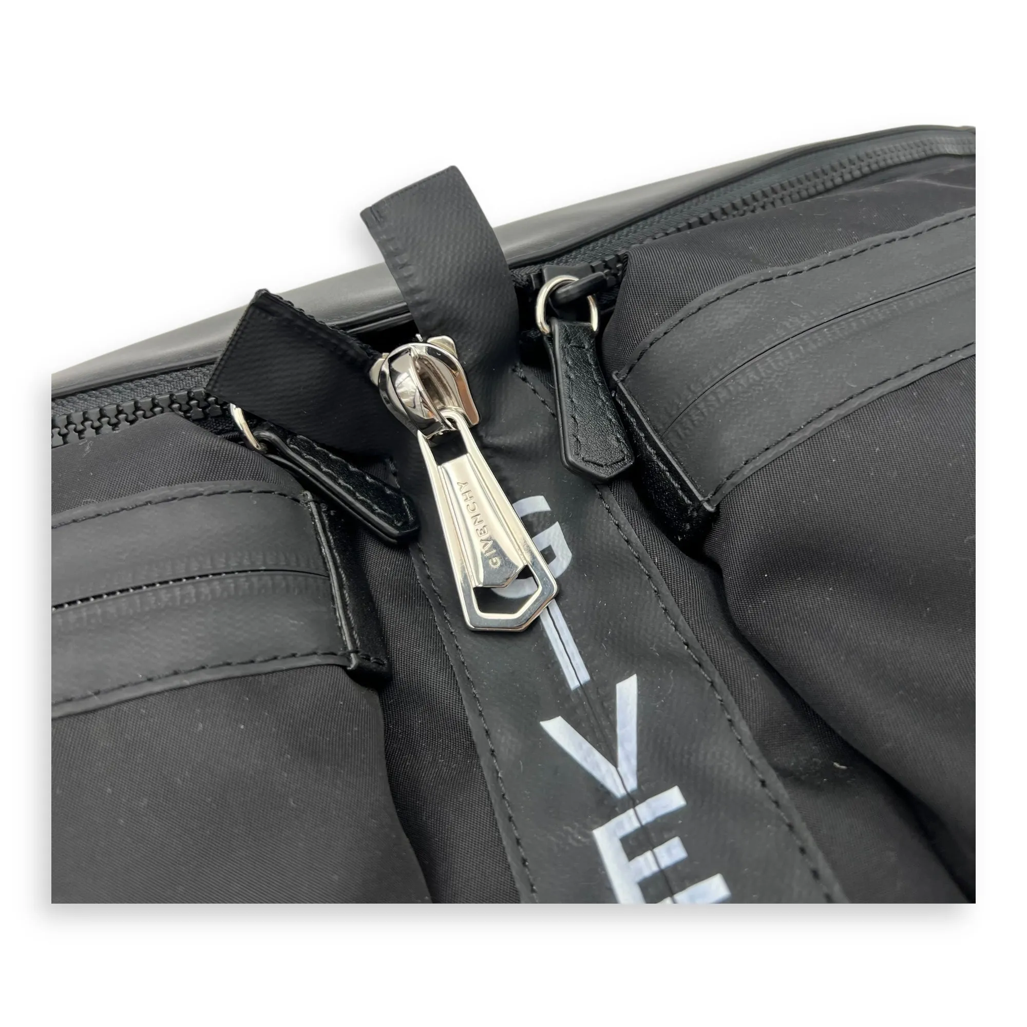 Spectre Crossbody bag in Nylon, Silver Hardware