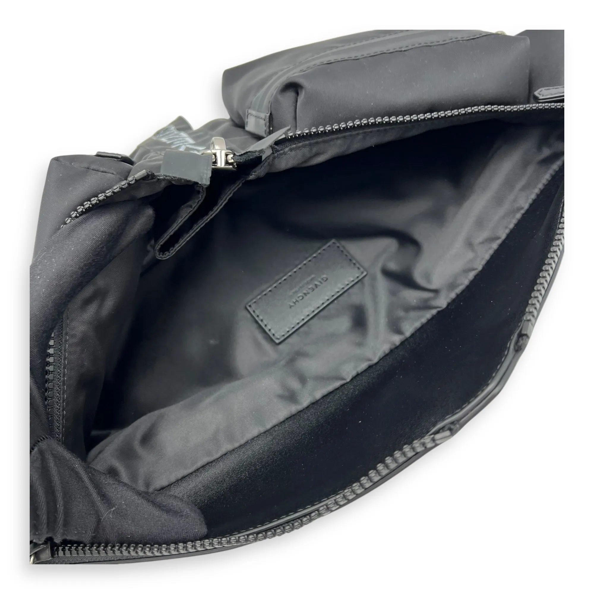 Spectre Crossbody bag in Nylon, Silver Hardware