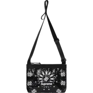 Supreme "Bandana Tarp" Side Bag Black