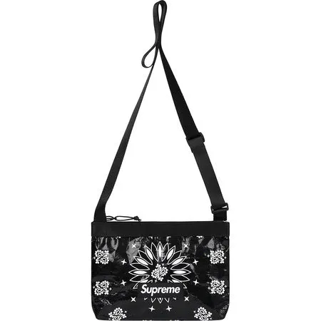 Supreme "Bandana Tarp" Side Bag Black
