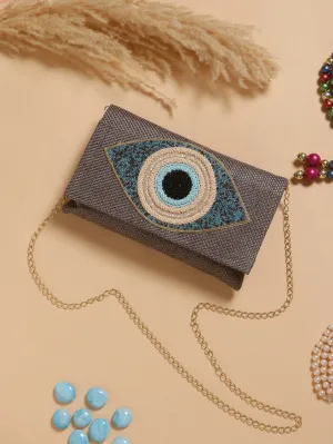 Swisni evil eye jute bag