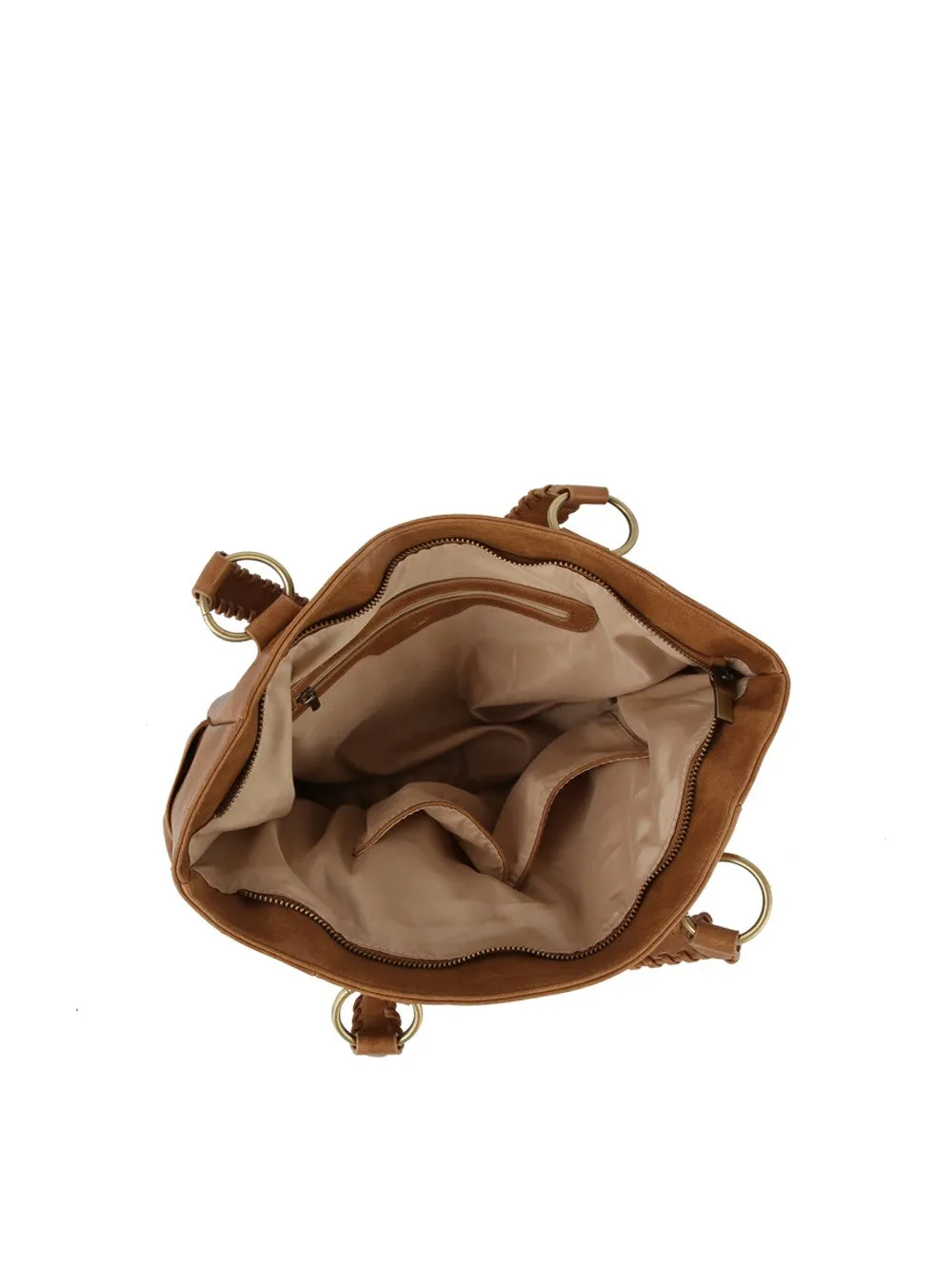 Tan Braided Daily Tote Bag