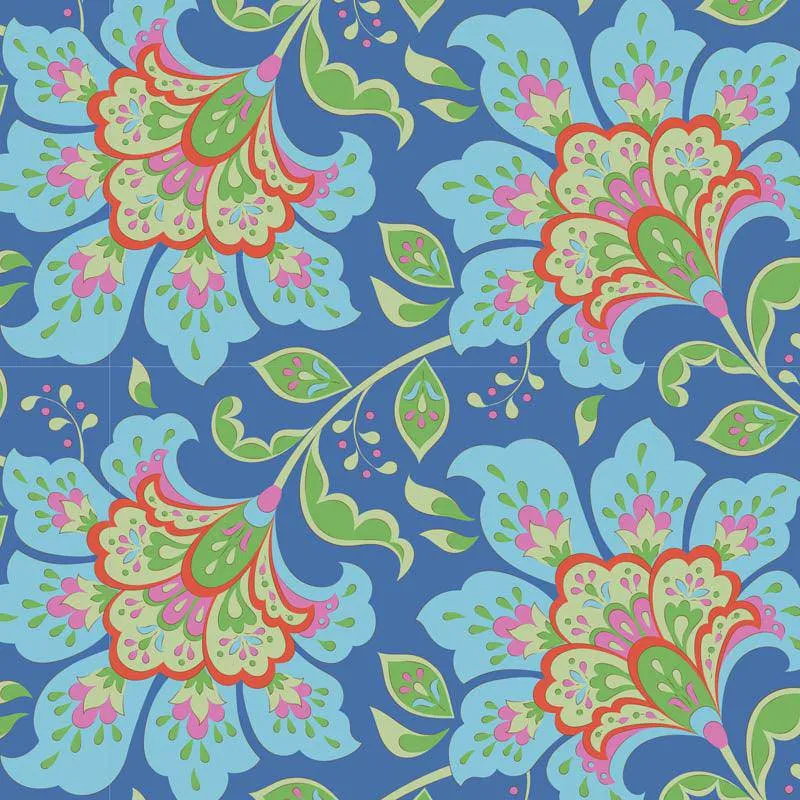 Tilda Bloomsville Fabric | Flowermarket | Blueberry