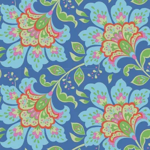 Tilda Bloomsville Fabric | Flowermarket | Blueberry