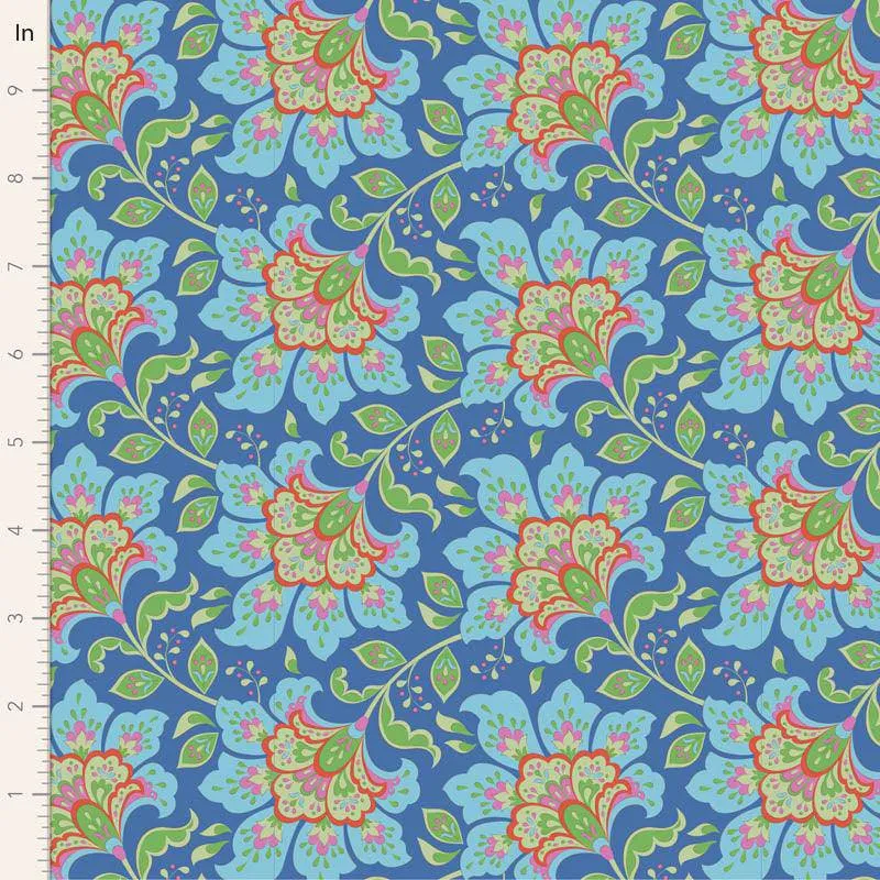 Tilda Bloomsville Fabric | Flowermarket | Blueberry