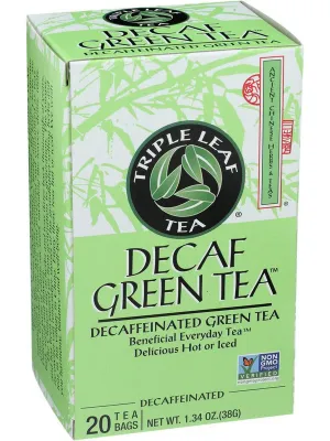 Triple Leaf Tea, Decaf Green Tea, 20 tea bags