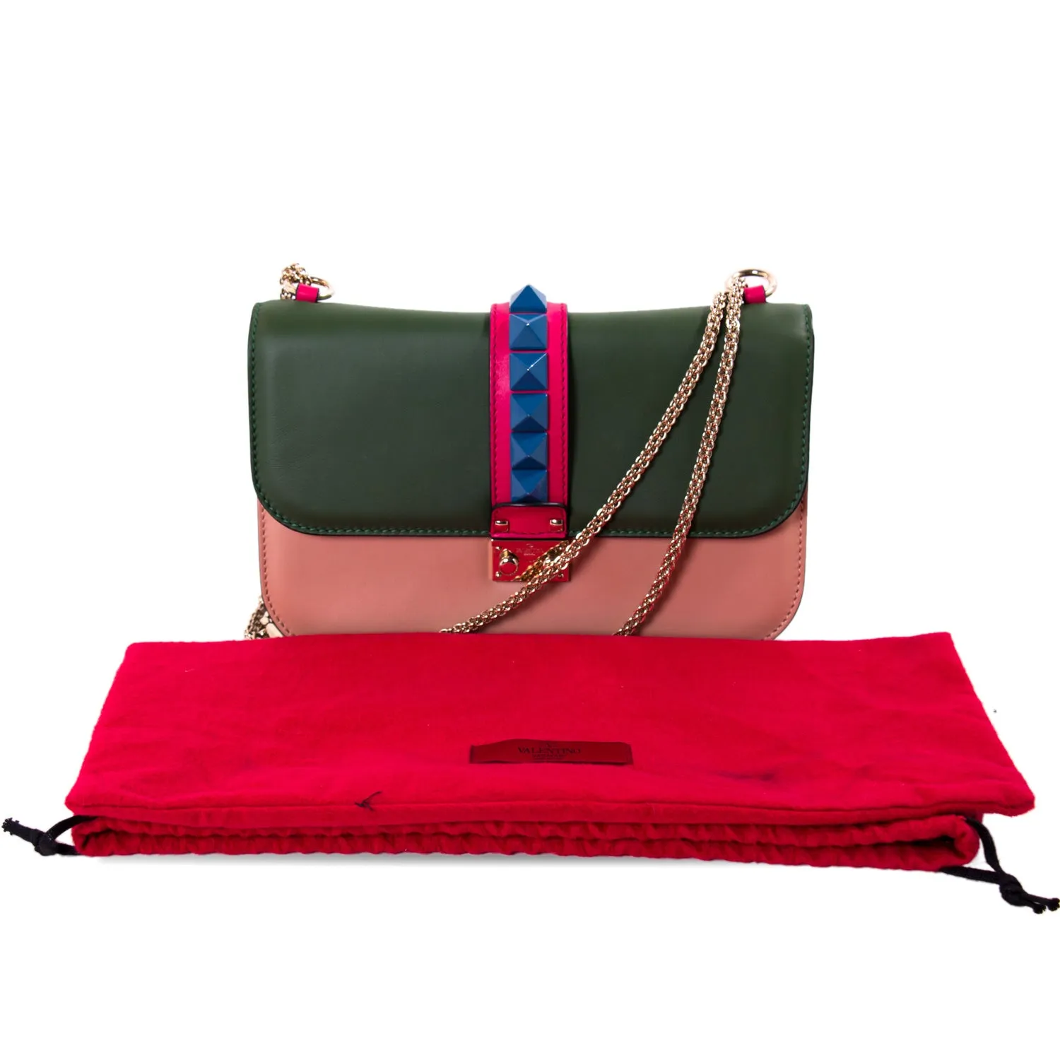 Valentino Rockstud Glam Lock Flap Bag
