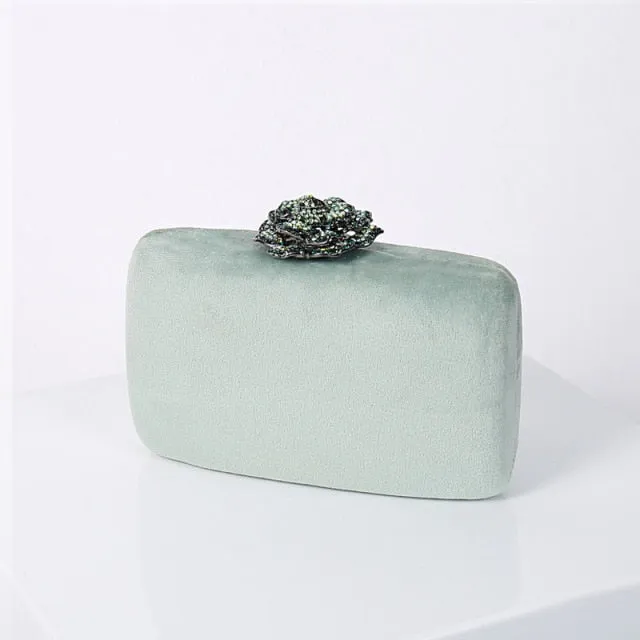 Velvet Clutch Bag for Women Luxury Designer Purse