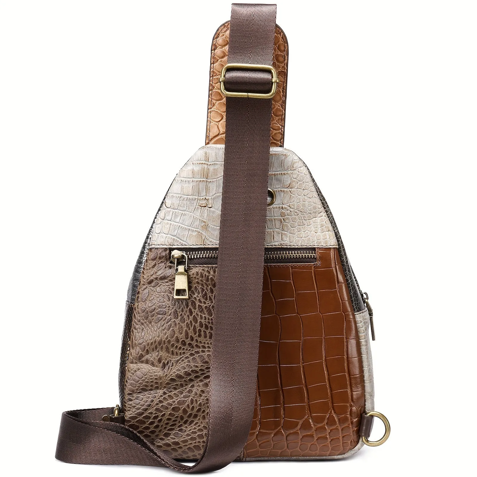 Vintage Leather Block Women's Chest Bag