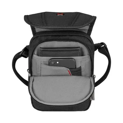 Wenger, BC High Flapover, Flapover Crossbody Bag, Black Swiss Designed