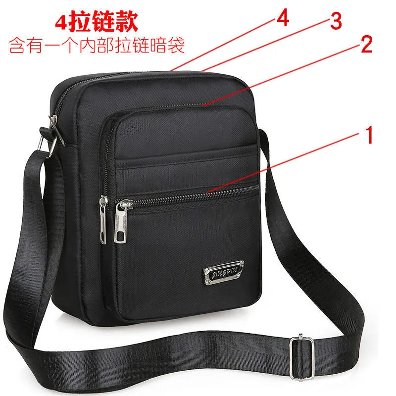 Wholesale New men's bag with large capacity single shoulder crossbody bag, casual multi-layer single backpack, business men's bag