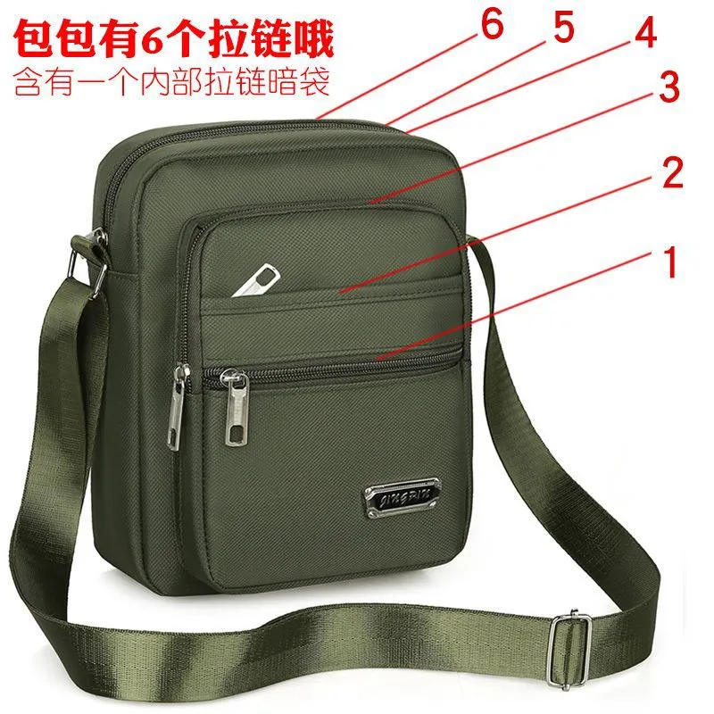 Wholesale New men's bag with large capacity single shoulder crossbody bag, casual multi-layer single backpack, business men's bag