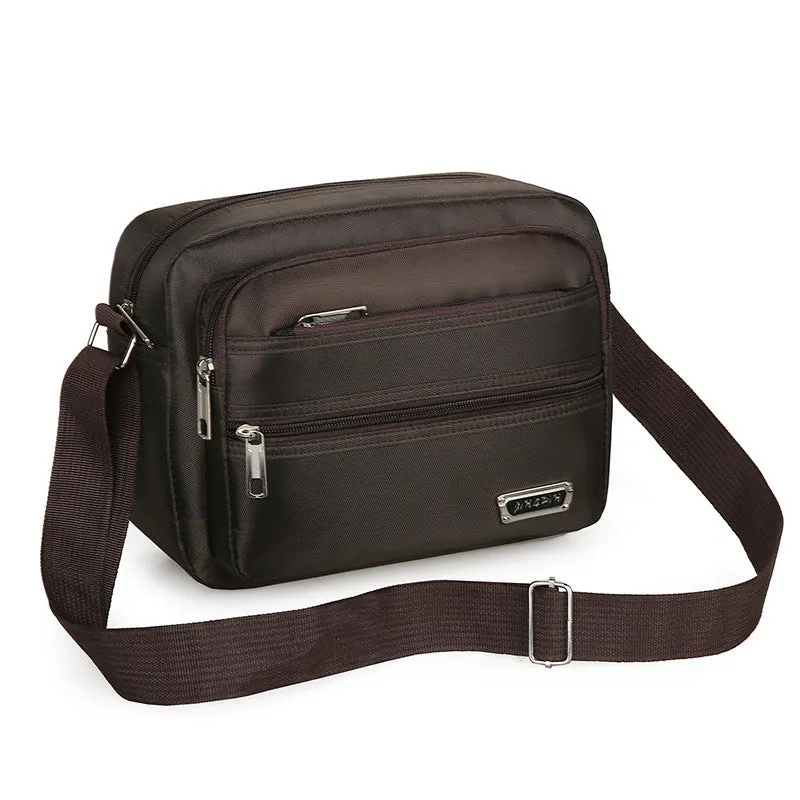 Wholesale New men's bag with large capacity single shoulder crossbody bag, casual multi-layer single backpack, business men's bag