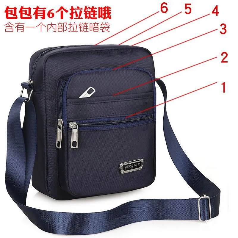 Wholesale New men's bag with large capacity single shoulder crossbody bag, casual multi-layer single backpack, business men's bag