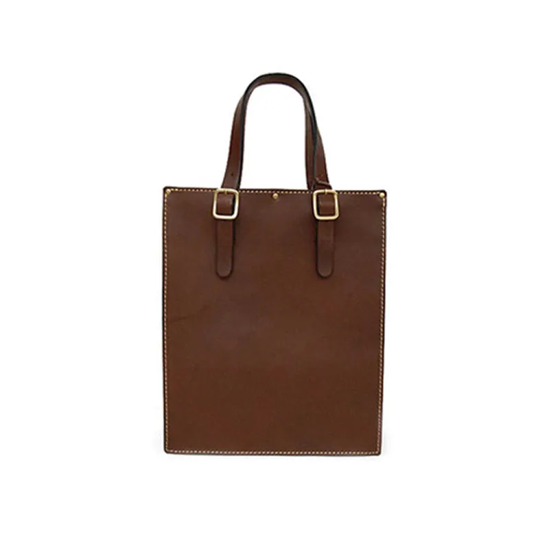 Women Leather Vertical Tote Bag Pattern Leather Pattern Women Rectangle Tote Purse Leather Craft Patterns