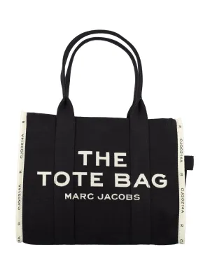 Women's The Jacquard Large Tote Bag in Black | 24AM0017048 Color 001