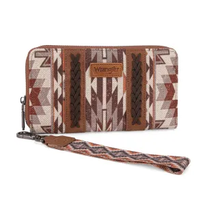 Wrangler Southwestern Art Print Wallet - BROWN
