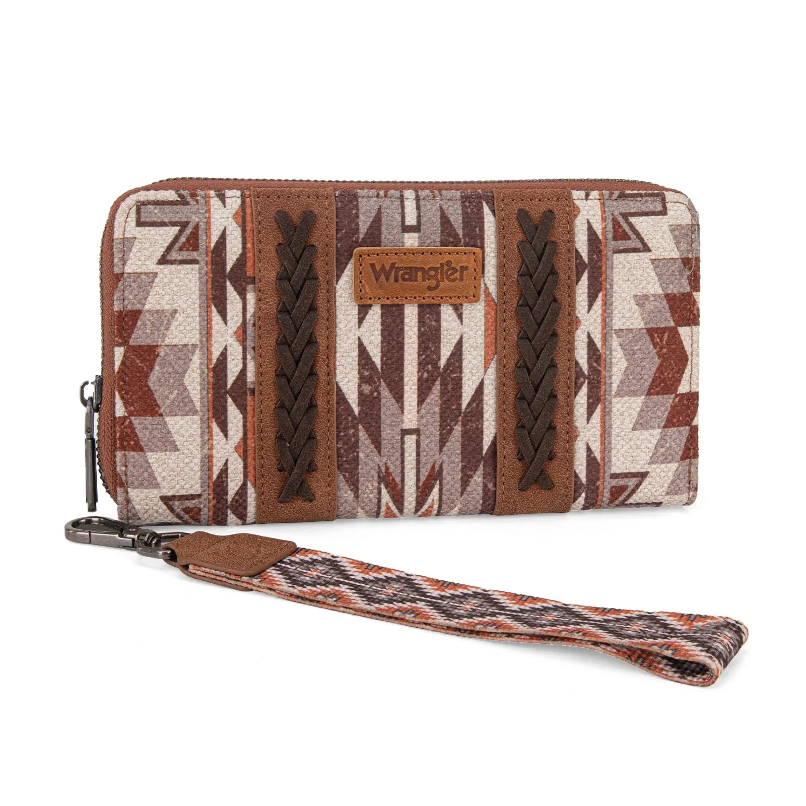 Wrangler Southwestern Art Print Wallet - BROWN