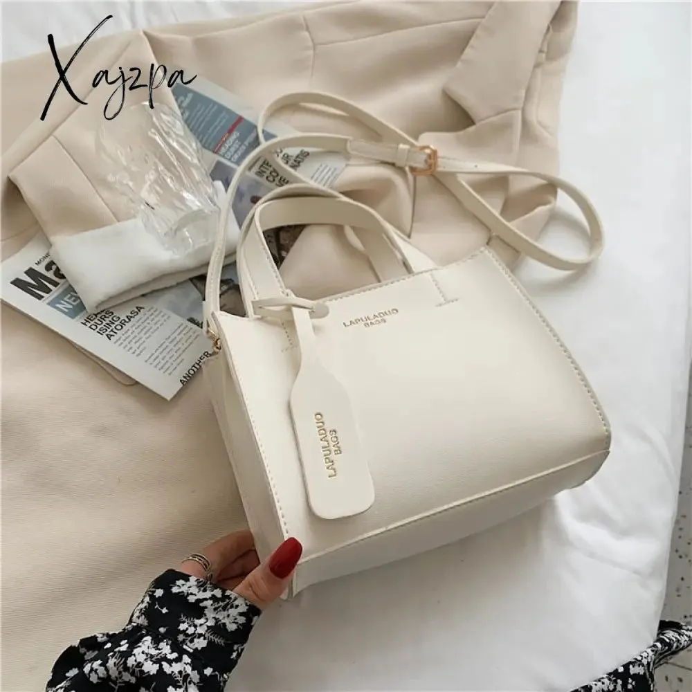 Xajzpa - Soft PU Leather Crossbody Bags for Women New Solid Color Simple Shoulder Purses Female Brand Designer Trends Handbags Green