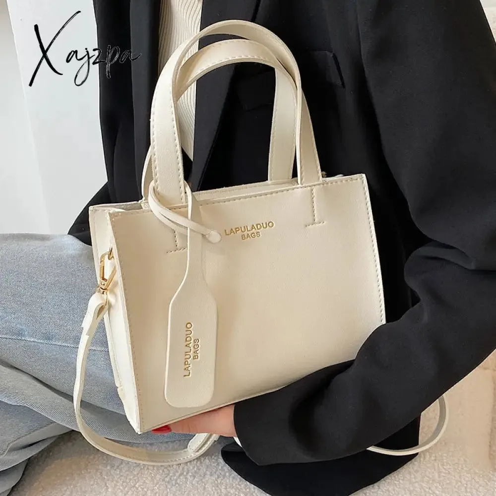 Xajzpa - Soft PU Leather Crossbody Bags for Women New Solid Color Simple Shoulder Purses Female Brand Designer Trends Handbags Green