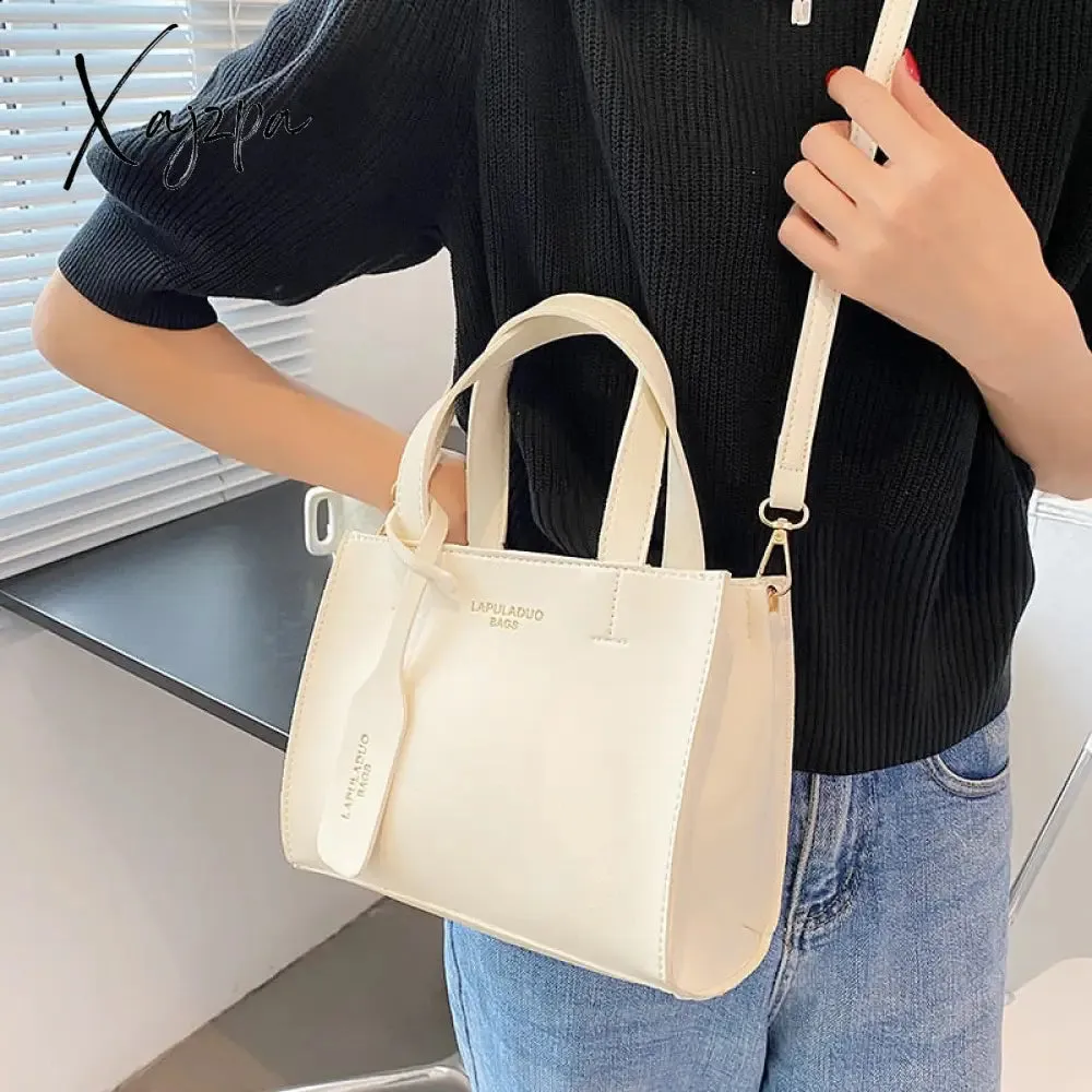 Xajzpa - Soft PU Leather Crossbody Bags for Women New Solid Color Simple Shoulder Purses Female Brand Designer Trends Handbags Green