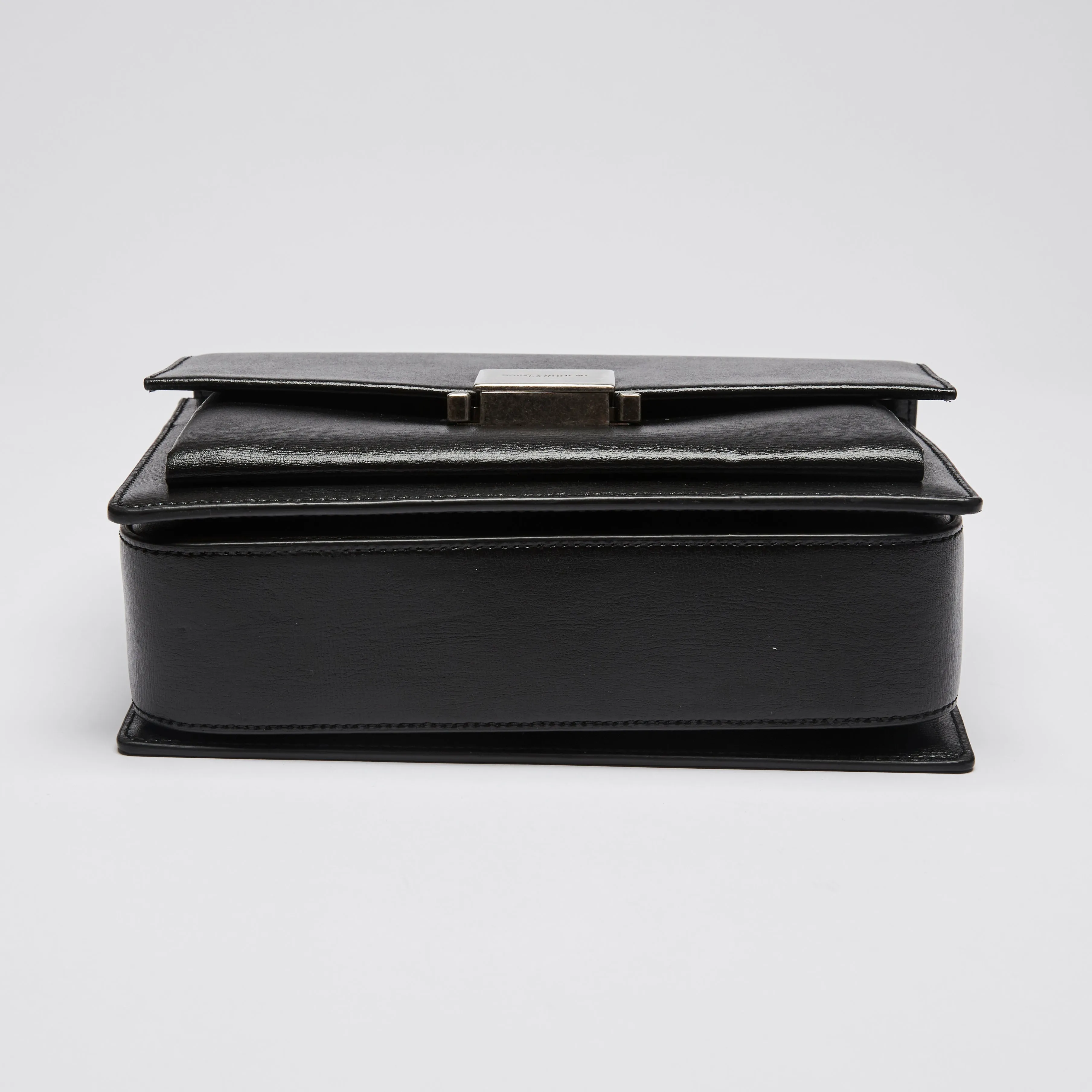 YSL Black Leather Bellechasse Top Handle Bag