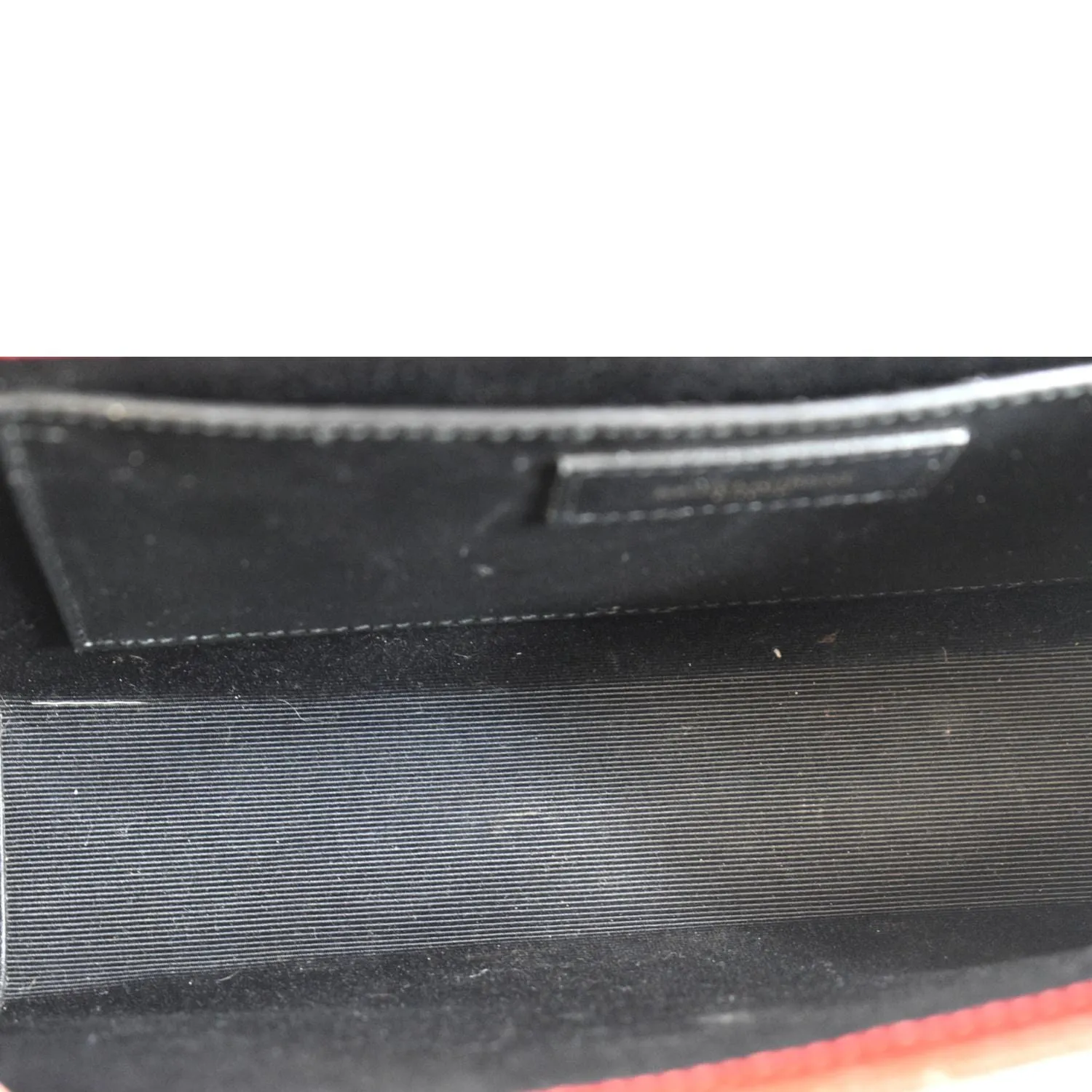 YVES SAINT LAURENT Envelope Flap Matelasse Leather Shoulder Bag Red